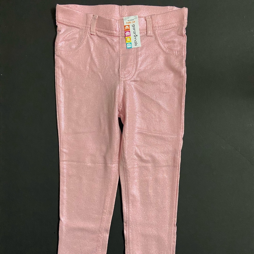 Girls Light Pink Shimmer Jeggings